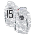 Boles T.Titans #15 Keldric Faulk Player Camo Arctic Salute to Service Pullover Hoodies Home Game Stitched Jerseys
