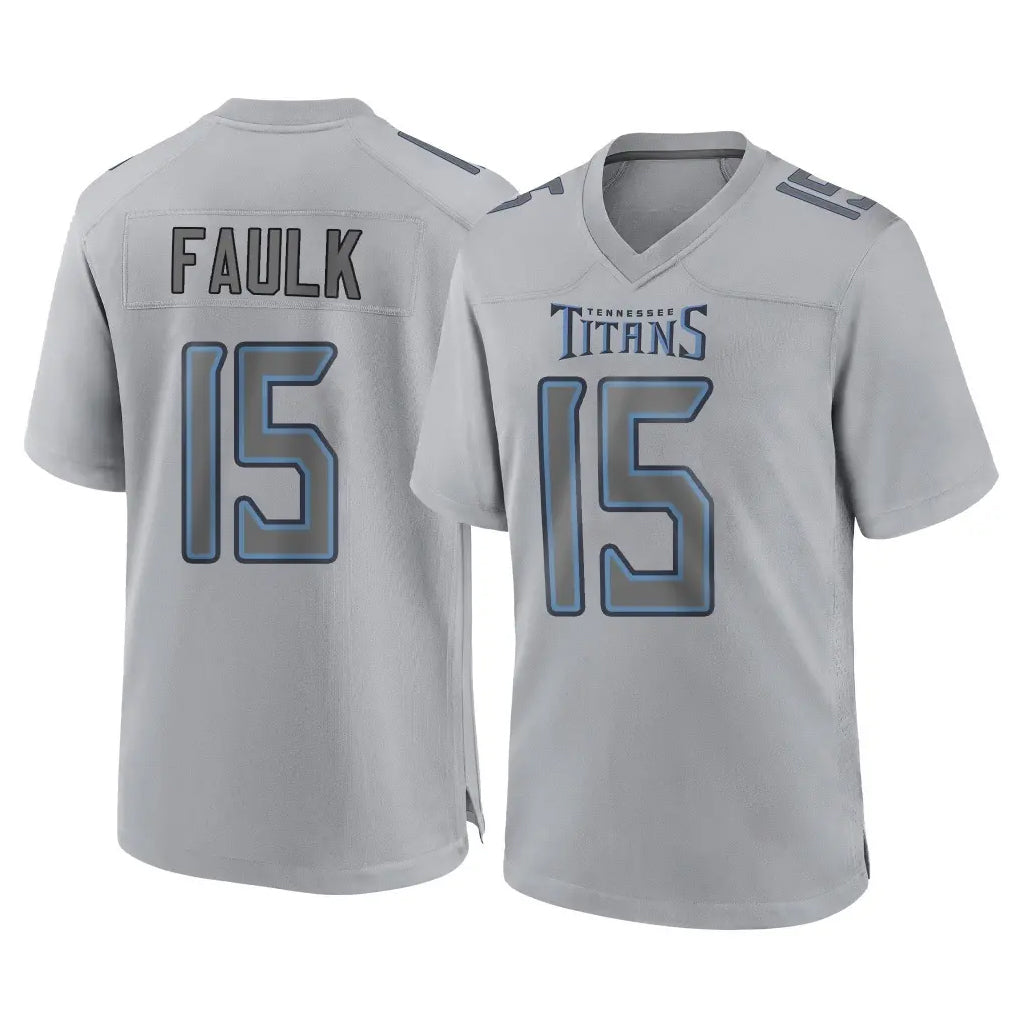 Boles T.Titans #15 Keldric Faulk Player Gray Atmosphere Fashion Home Game Stitched Jerseys