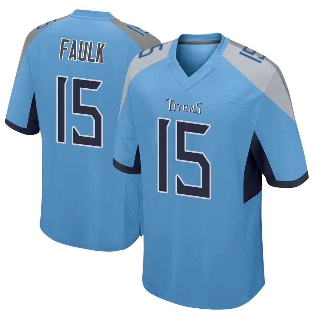 Boles T.Titans #15 Keldric Faulk Player Light Blue Home Game Stitched Jerseys
