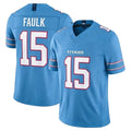 Boles T.Titans #15 Keldric Faulk Player Light Blue Team Vapor F.U.S.E. Limited Home Game Stitched Jerseys