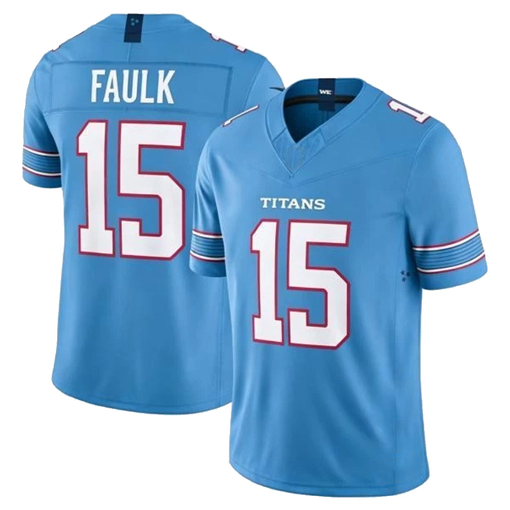 Boles T.Titans #15 Keldric Faulk Player Light Blue Team Vapor F.U.S.E. Limited Home Game Stitched Jerseys