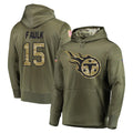 Boles T.Titans #15 Keldric Faulk Player Olive Salute to Service Pullover Hoodies Home Game Stitched Jerseys