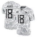 Boles T.Titans #18 Cor'Dale Flott Player Arctic Camo Limited Salute to Service Home Game Stitched Jerseys