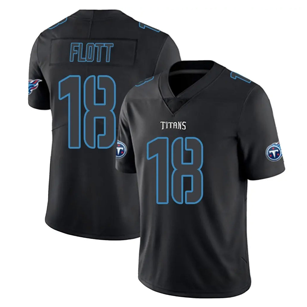 Boles T.Titans #18 Cor'Dale Flott Player Black Impact Limited Home Game Stitched Jerseys
