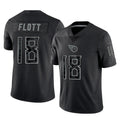 Boles T.Titans #18 Cor'Dale Flott Player Black Limited Reflective Home Game Stitched Jerseys