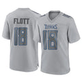 Boles T.Titans #18 Cor'Dale Flott Player Gray Atmosphere Fashion Home Game Stitched Jerseys