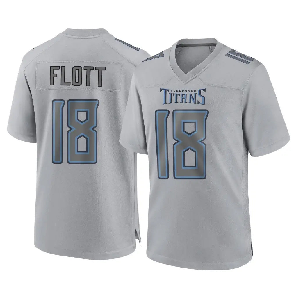 Boles T.Titans #18 Cor'Dale Flott Player Gray Atmosphere Fashion Home Game Stitched Jerseys