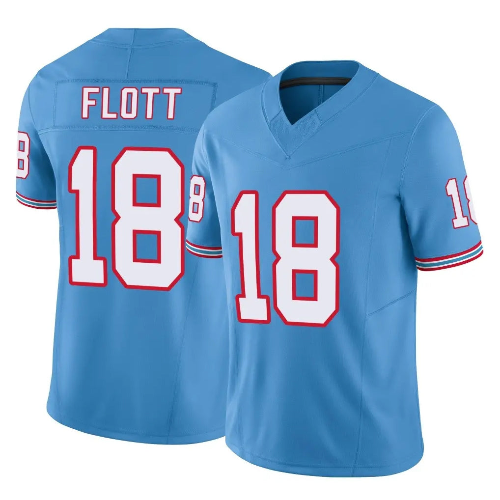 Boles T.Titans #18 Cor'Dale Flott Player Light Blue Limited Vapor F.U.S.E. Home Game Stitched Jerseys