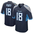 Boles T.Titans #18 Cor'Dale Flott Player Navy Home Game Stitched Jerseys