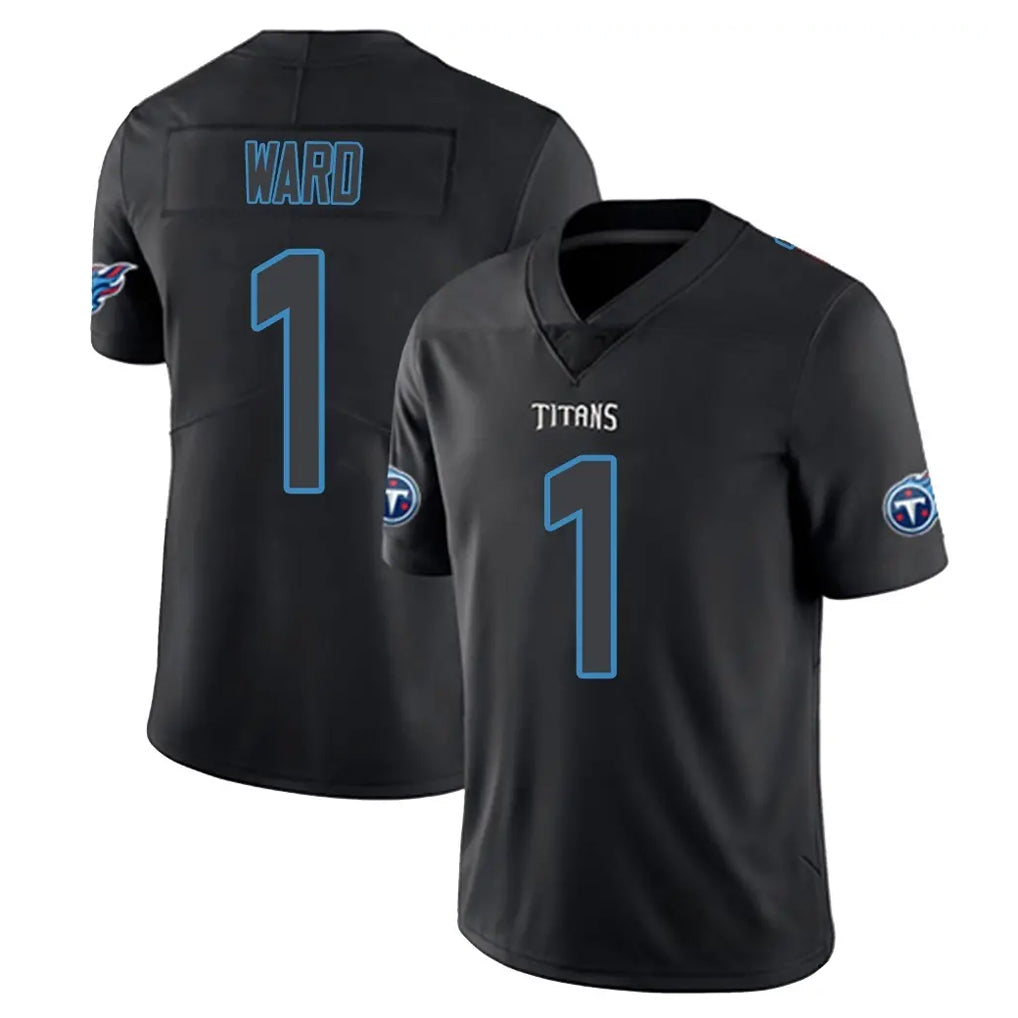 Boles T.Titans #1 Cam Ward Player Black Impact Limited Home Game Stitched Jerseys