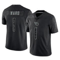 Boles T.Titans #1 Cam Ward Player Black Limited Reflective Home Game Stitched Jerseys