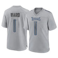 Boles T.Titans #1 Cam Ward Player Gray Atmosphere Fashion Home Game Stitched Jerseys