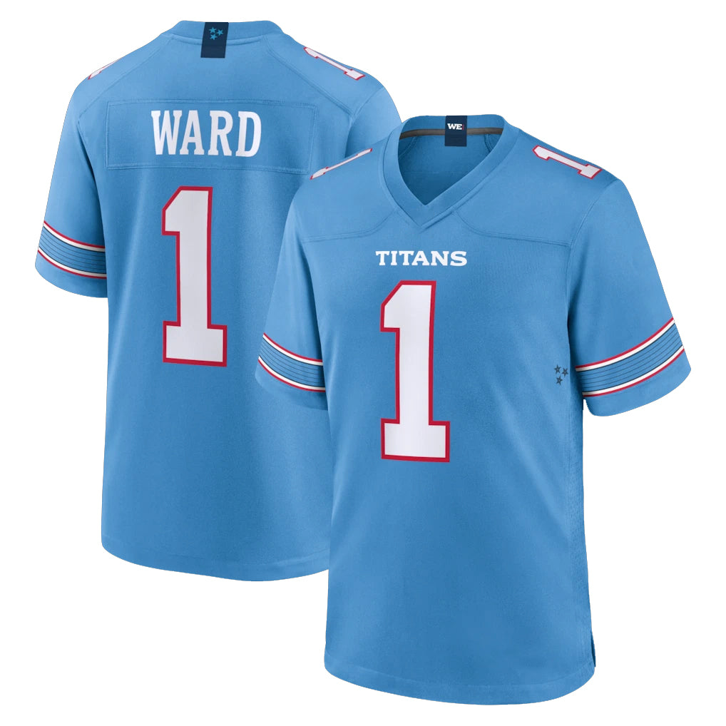 Boles T.Titans #1 Cam Ward Player Light Blue 2026 Game Home Stitched Jerseys