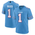 Boles T.Titans #1 Cam Ward Player Light Blue 2026 Game Home Stitched Jerseys