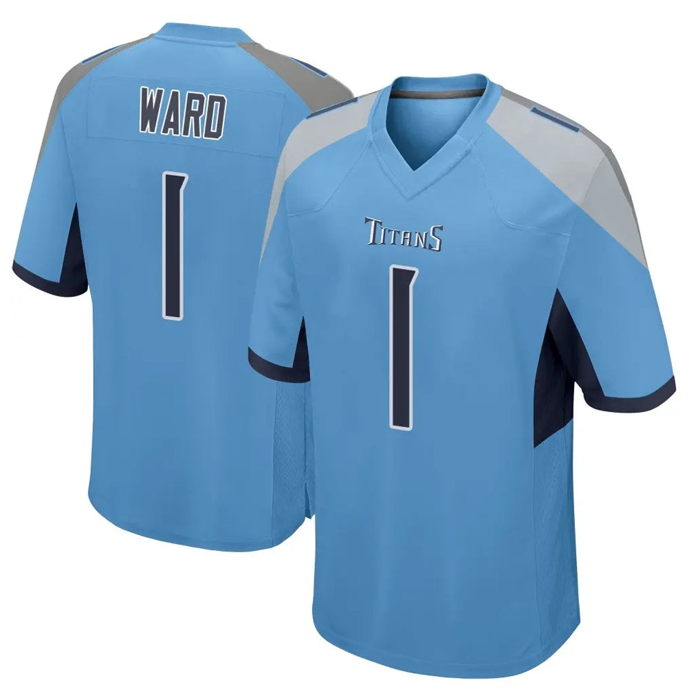 Boles T.Titans #1 Cam Ward Player Light Blue Home Game Stitched Jerseys