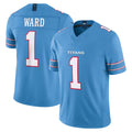 Boles T.Titans #1 Cam Ward Player Light Blue Team Vapor F.U.S.E. Limited Home Game Stitched Jerseys