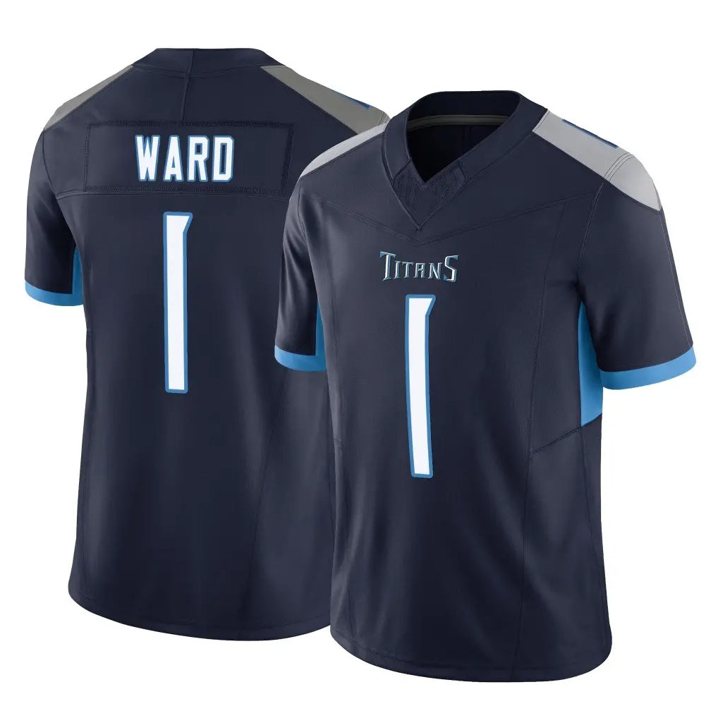 Boles T.Titans #1 Cam Ward Player Navy Limited Vapor F.U.S.E. Home Game Stitched Jerseys