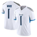 Boles T.Titans #1 Cam Ward Player White 2025 Vapor Limited Home Game Stitched Jerseys