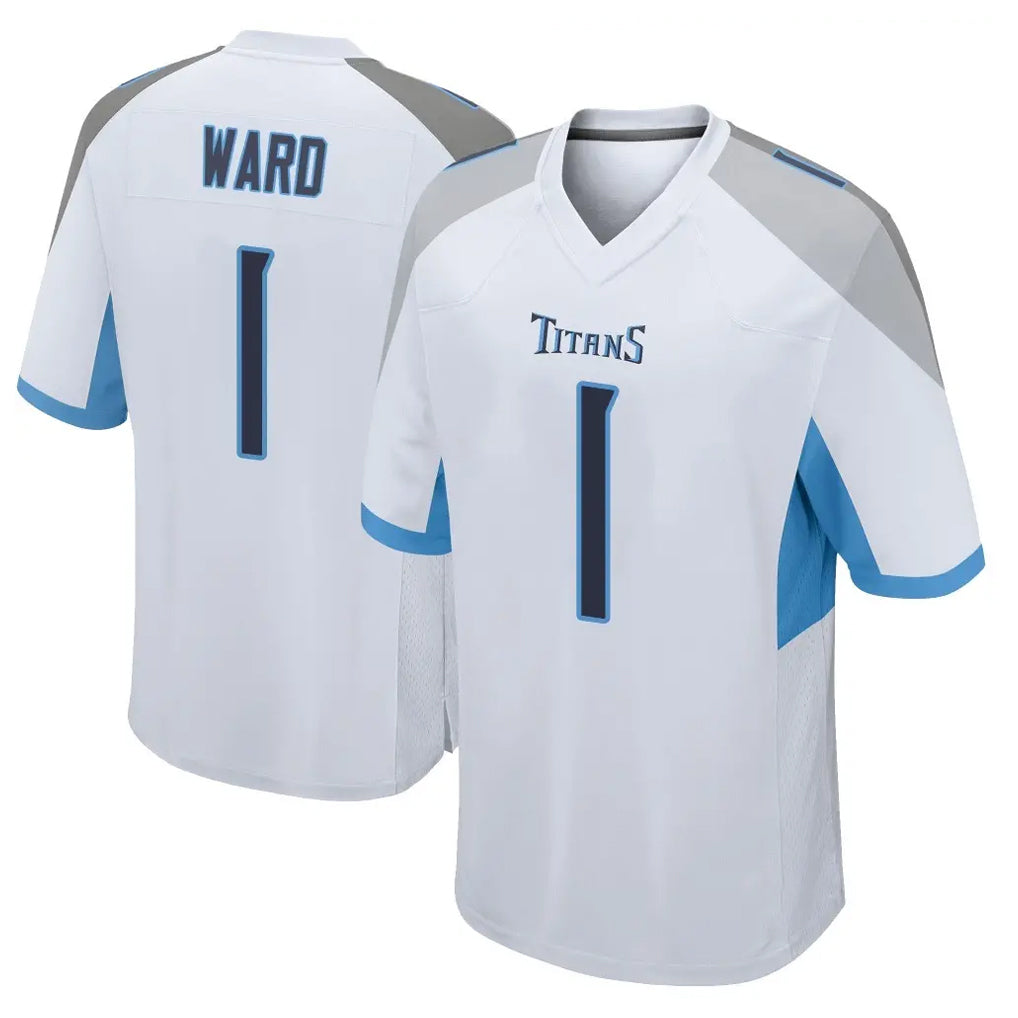 Boles T.Titans #1 Cam Ward Player White Home Game Stitched Jerseys