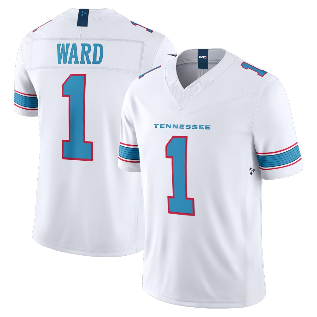 Boles T.Titans #1 Cam Ward Player White Limited Vapor F.U.S.E. Home Game Stitched Jerseys