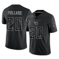 Boles T.Titans #20 Tony Pollard Player Black Limited Reflective Home Game Stitched Jerseys