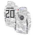 Boles T.Titans #20 Tony Pollard Player Camo Arctic Salute to Service Pullover Hoodies Home Game Stitched Jerseys