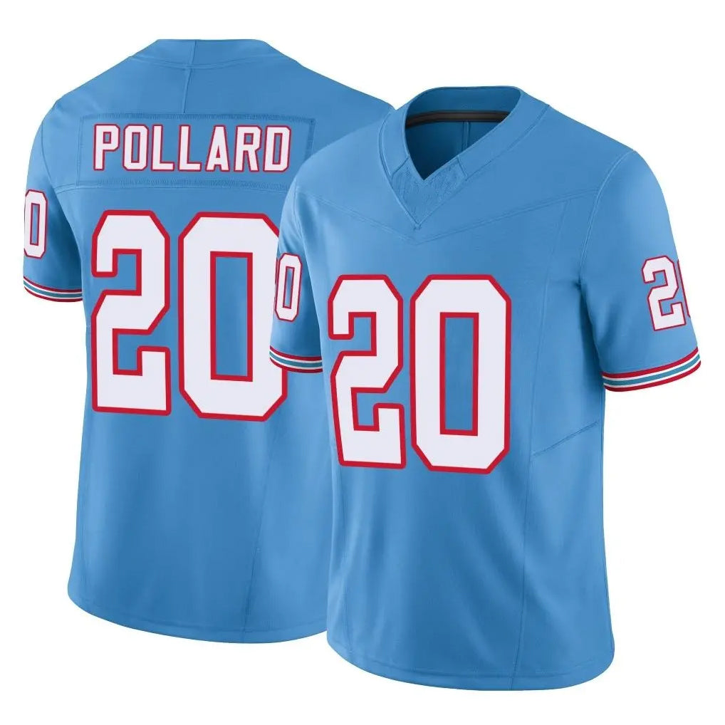 Boles T.Titans #20 Tony Pollard Player Light Blue Limited Vapor F.U.S.E. Home Game Stitched Jerseys