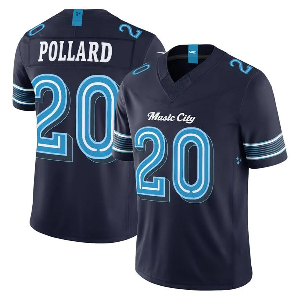 Boles T.Titans #20 Tony Pollard Player Navy 2026 Rivalries Collection Limited Home Game Stitched Jerseys