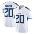 Boles T.Titans #20 Tony Pollard Player White 2025 Vapor Limited Home Game Stitched Jerseys