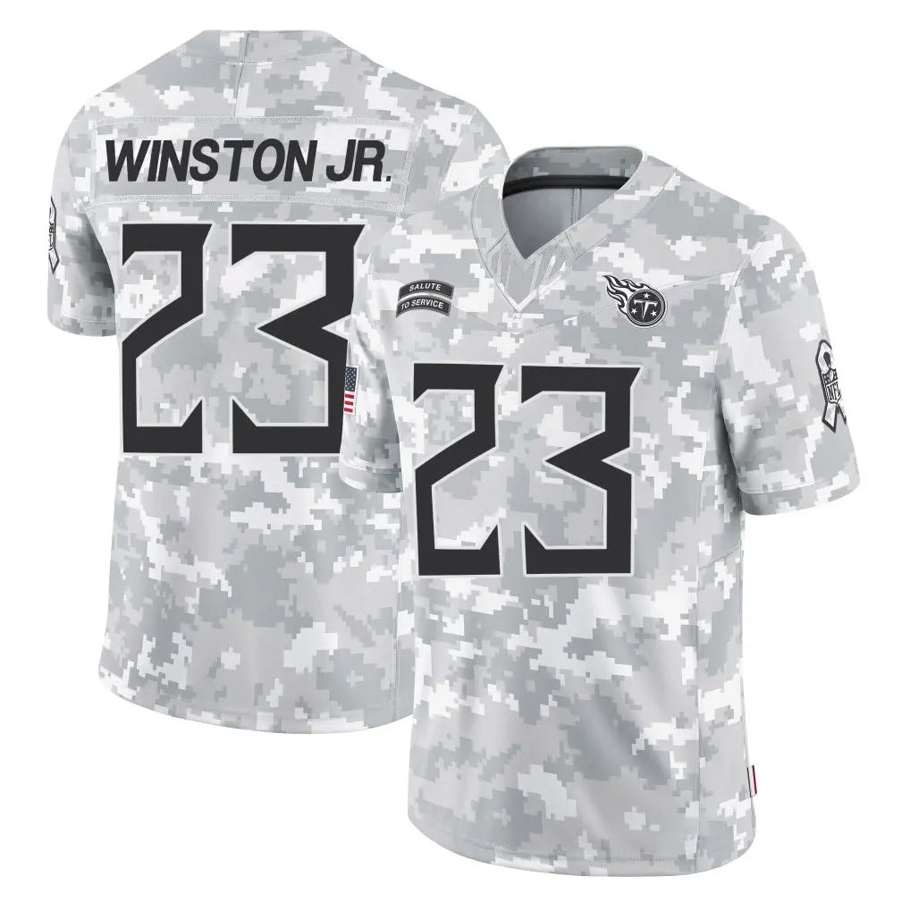 Boles T.Titans #23 Kevin Winston Jr. Player Arctic Camo Limited Salute to Service Home Game Stitched Jerseys
