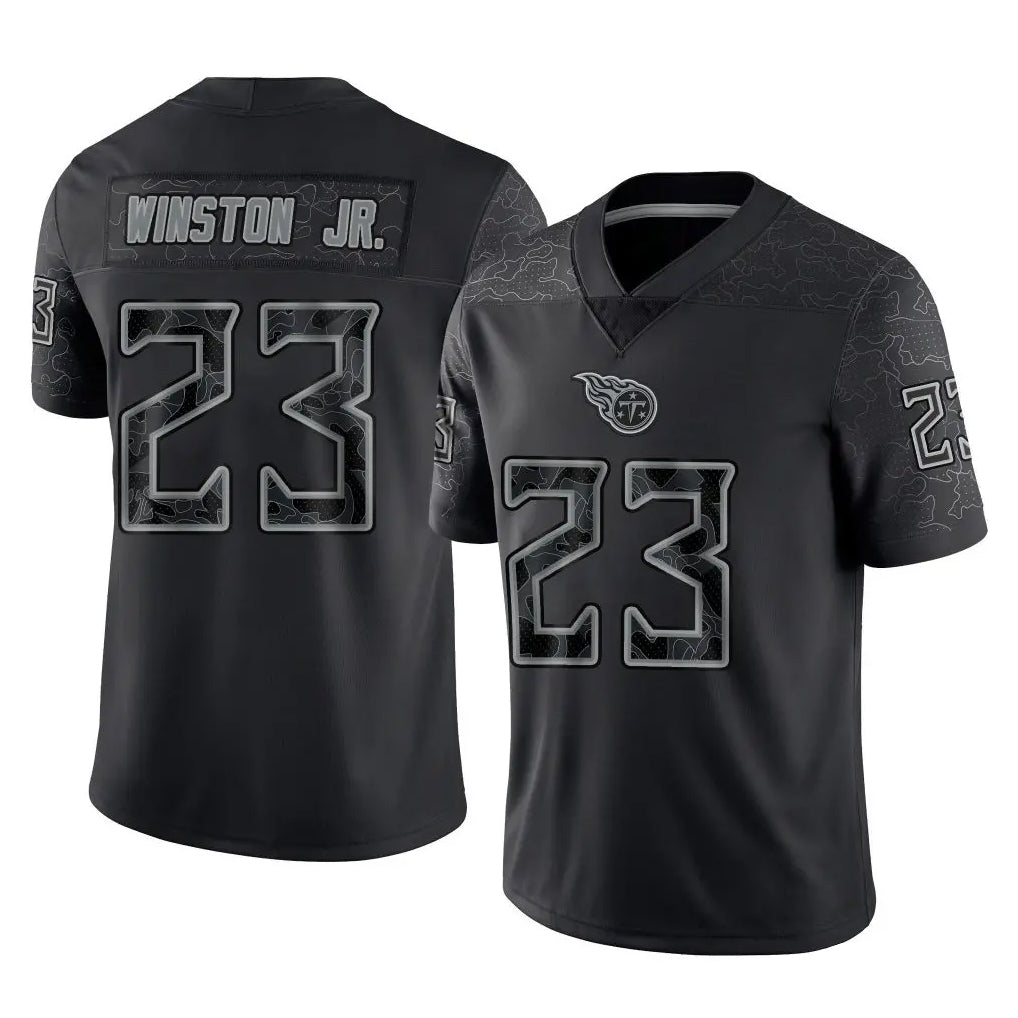 Boles T.Titans #23 Kevin Winston Jr. Player Black Limited Reflective Home Game Stitched Jerseys