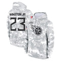 Boles T.Titans #23 Kevin Winston Jr. Player Camo Arctic Salute to Service Pullover Hoodies Home Game Stitched Jerseys