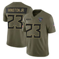 Boles T.Titans #23 Kevin Winston Jr. Player Olive Limited 2025 Salute to Service Home Game Stitched Jerseys