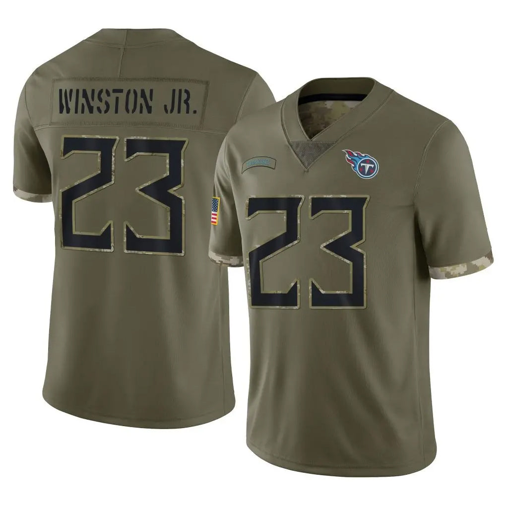 Boles T.Titans #23 Kevin Winston Jr. Player Olive Limited Salute to Service Home Game Stitched Jerseys