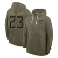 Boles T.Titans #23 Kevin Winston Jr. Player Olive Salute to Service Hoodies Home Game Stitched Jerseys