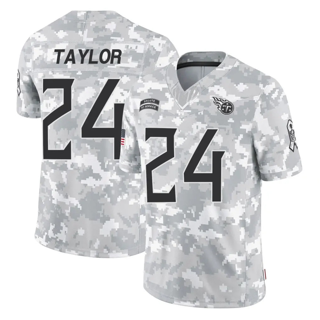 Boles T.Titans #24 Alontae Taylor Player Arctic Camo Limited Salute to Service Home Game Stitched Jerseys