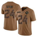 Boles T.Titans #24 Alontae Taylor Player Brown Limited Salute to Service Home Game Stitched Jerseys