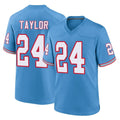 Boles T.Titans #24 Alontae Taylor Player Light Blue Oilers Throwback Home Game Stitched Jerseys