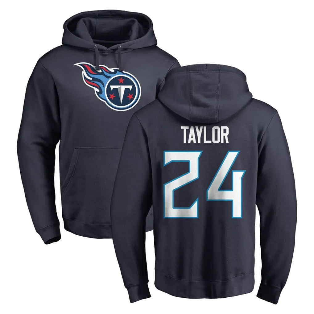 Boles T.Titans #24 Alontae Taylor Player Navy Logo Pullover Hoodies Home Game Stitched Jerseys