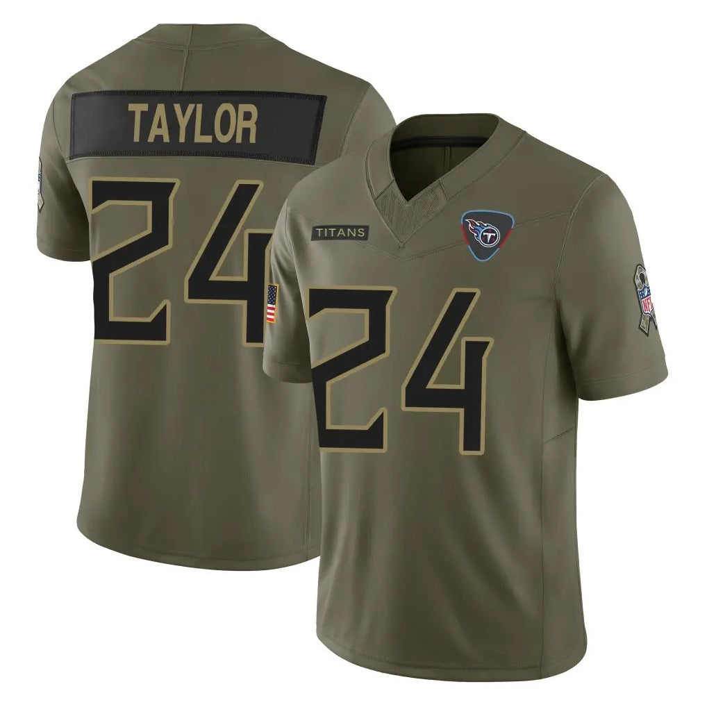Boles T.Titans #24 Alontae Taylor Player Olive Limited 2025 Salute to Service Home Game Stitched Jerseys