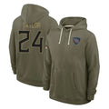 Boles T.Titans #24 Alontae Taylor Player Olive Salute to Service Hoodies Home Game Stitched Jerseys