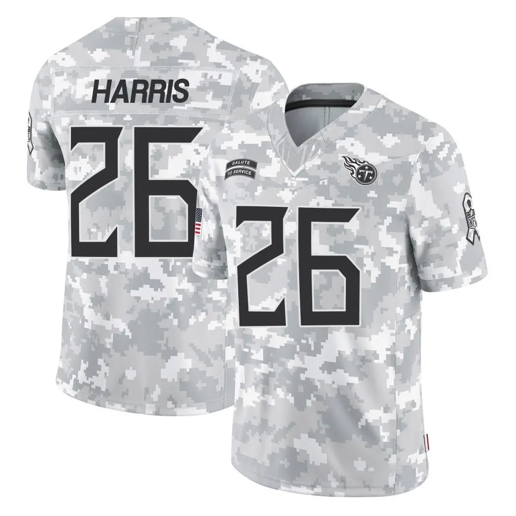 Boles T.Titans #26 Marcus Harris Player Arctic Camo Limited Salute to Service Home Game Stitched Jerseys