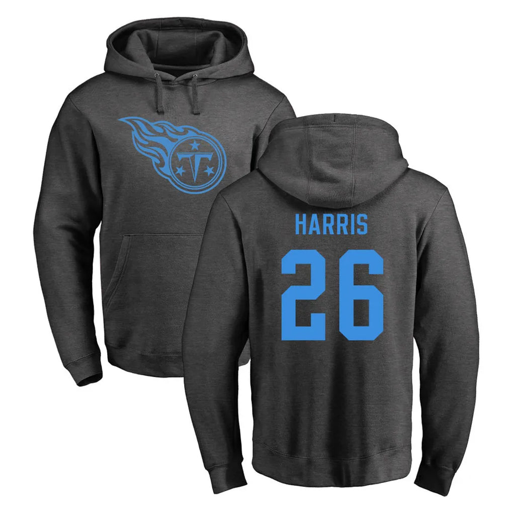 Boles T.Titans #26 Marcus Harris Player Ash One Color Pullover Hoodies Home Game Stitched Jerseys