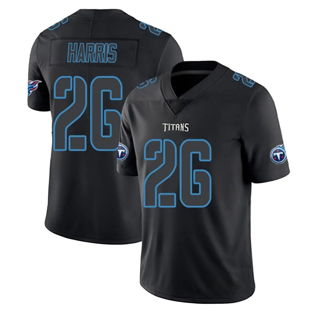 Boles T.Titans #26 Marcus Harris Player Black Impact Limited Home Game Stitched Jerseys