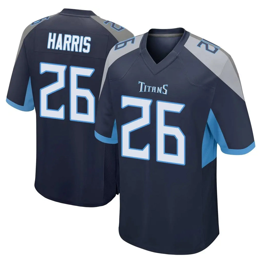 Boles T.Titans #26 Marcus Harris Player Navy Home Game Stitched Jerseys
