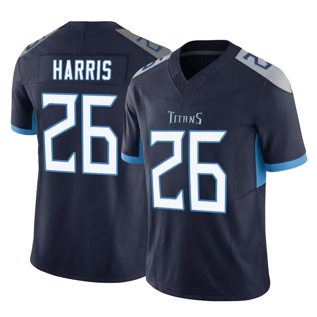 Boles T.Titans #26 Marcus Harris Player Navy Limited Vapor F.U.S.E. Home Game Stitched Jerseys