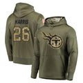 Boles T.Titans #26 Marcus Harris Player Olive Salute to Service Pullover Hoodies Home Game Stitched Jerseys