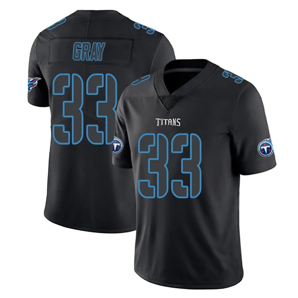 Boles T.Titans #33 Cedric Gray Player Black Impact Limited Home Game Stitched Jerseys