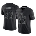 Boles T.Titans #33 Cedric Gray Player Black Limited Reflective Home Game Stitched Jerseys