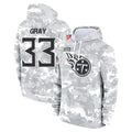 Boles T.Titans #33 Cedric Gray Player Camo Arctic Salute to Service Pullover Hoodies Home Game Stitched Jerseys